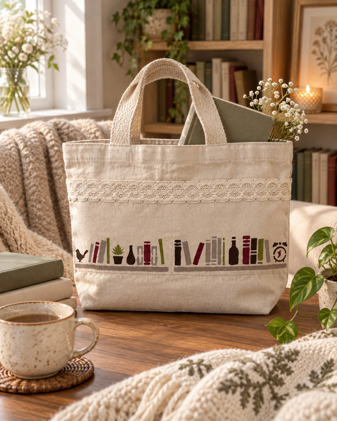 The Quiet Shelf Tote — Natural