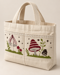 Woodland Mushroom Meadow Tote — Natural