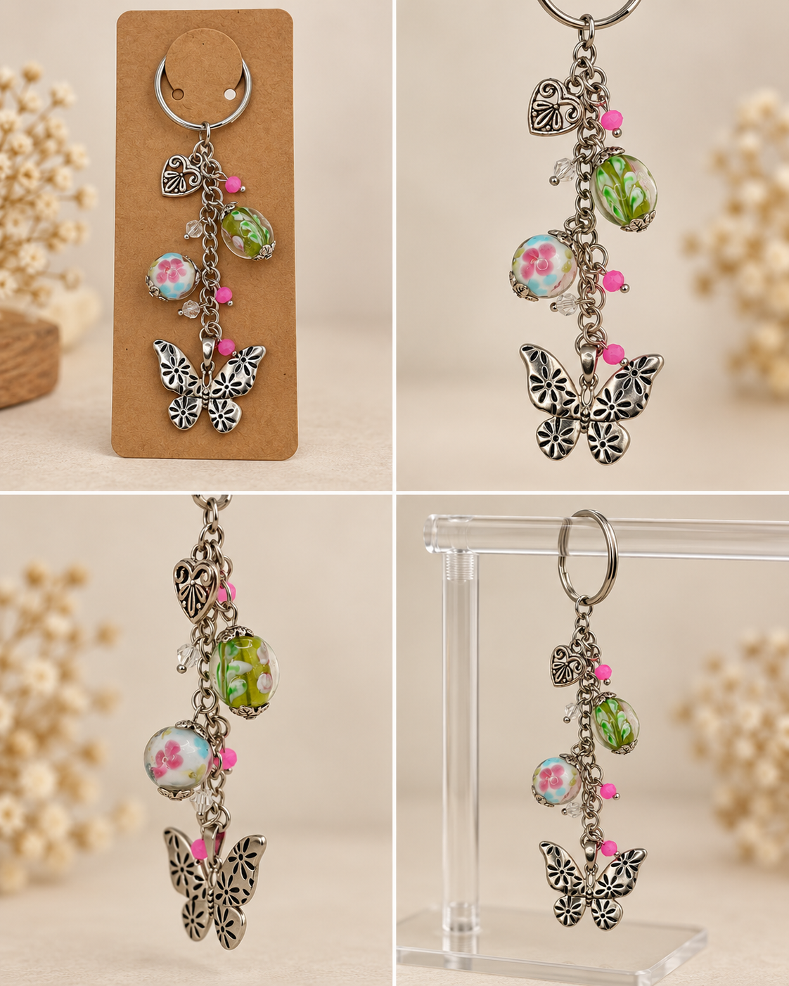 Garden Butterfly Cascade Keychain