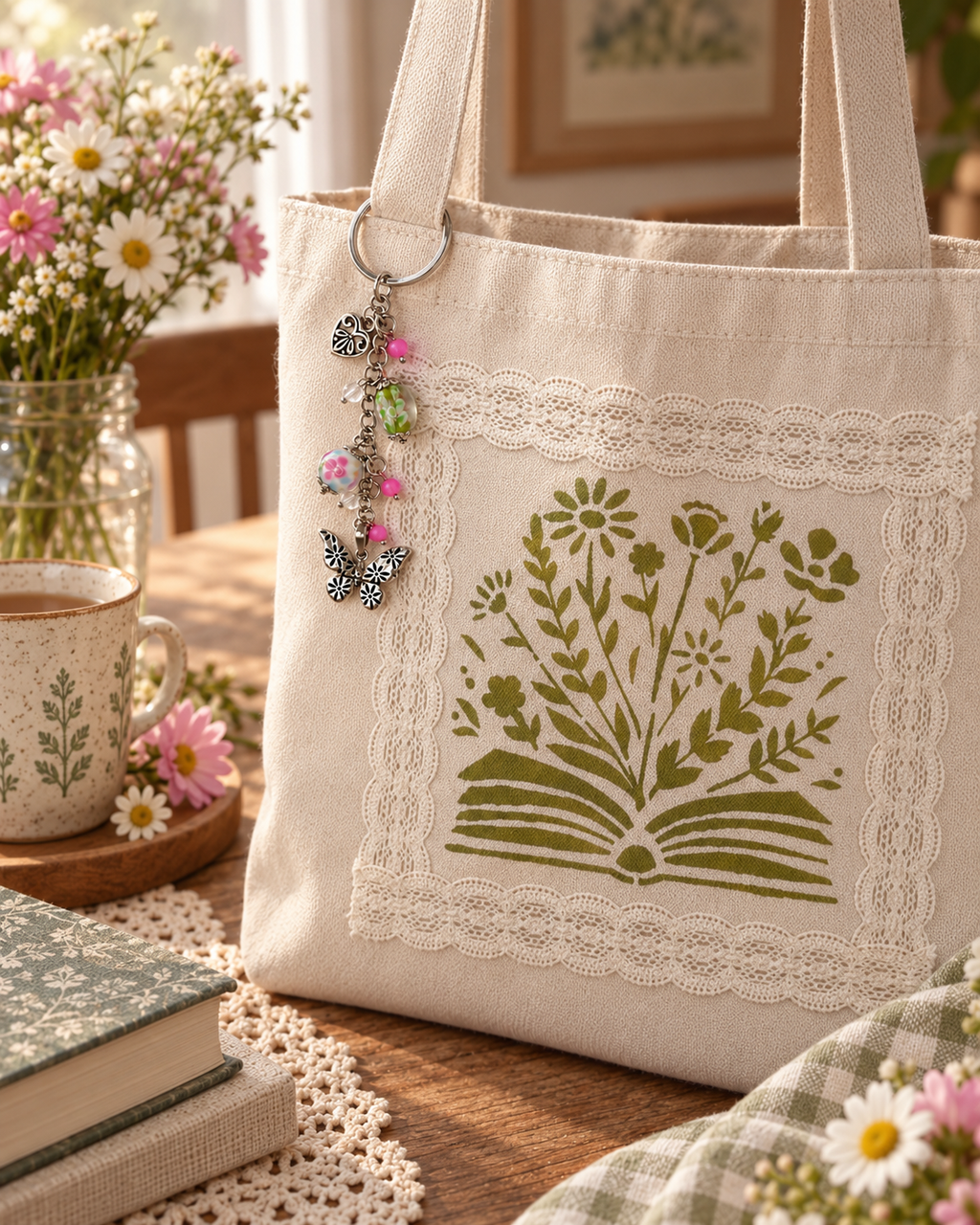 Garden Butterfly Cascade Keychain