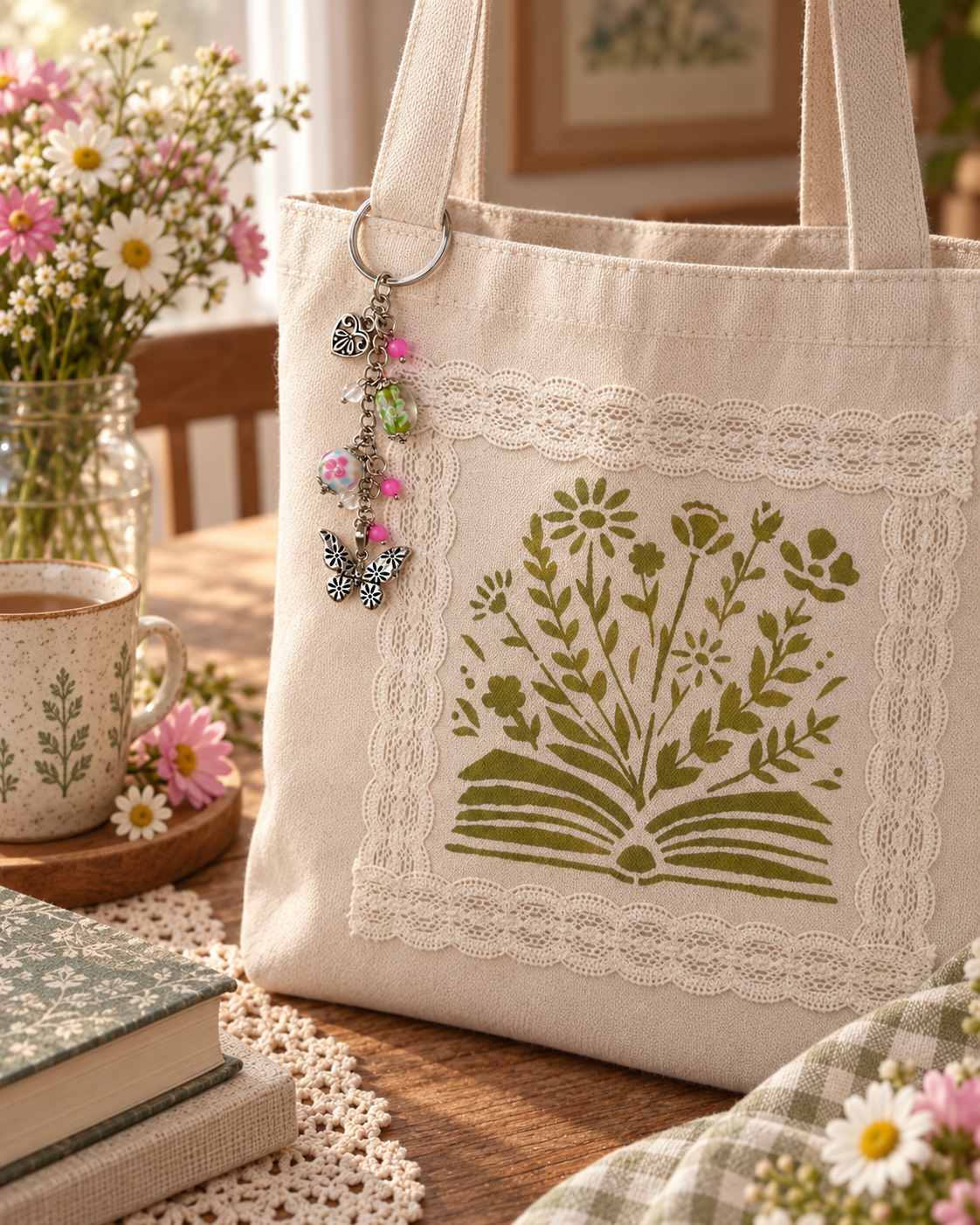 Garden Butterfly Cascade Keychain