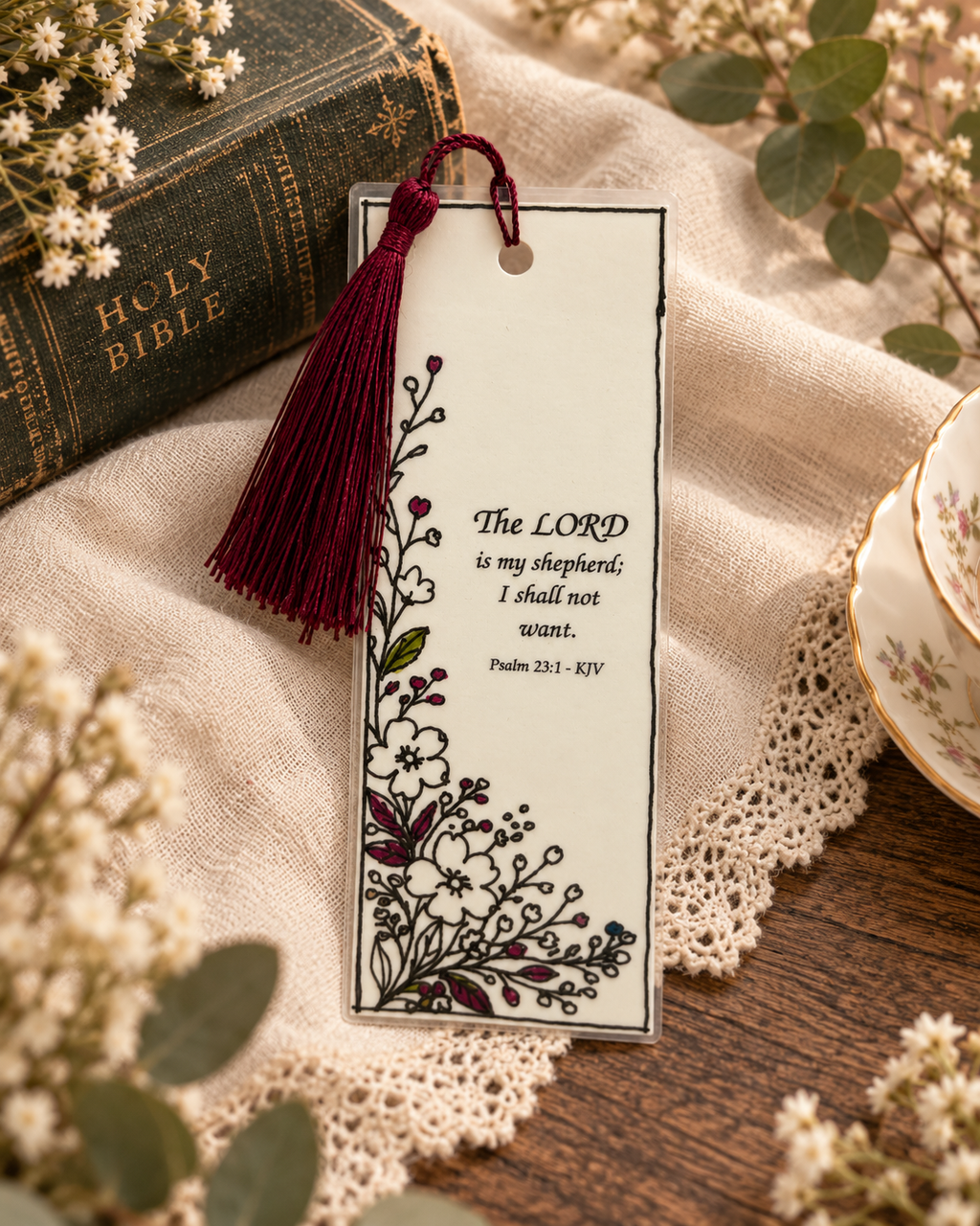 The Lord Is My Shepherd Bookmark — Psalm 23:1 KJV