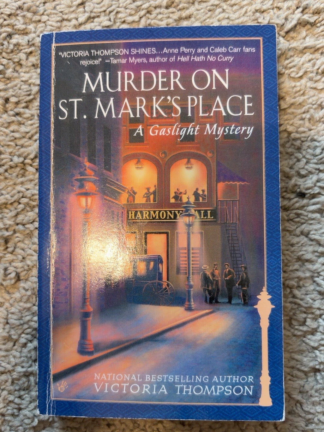 Murder on St. Mark's Place by Victoria Thompson — actual used copy, front cover