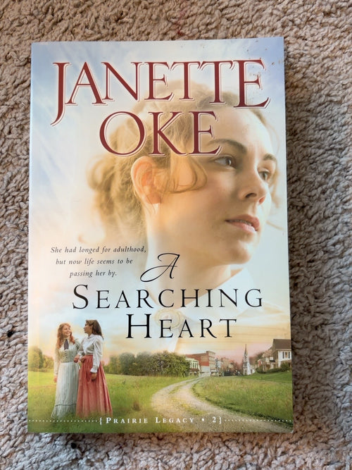 A Searching Heart by Janette Oke — actual used copy, front cover