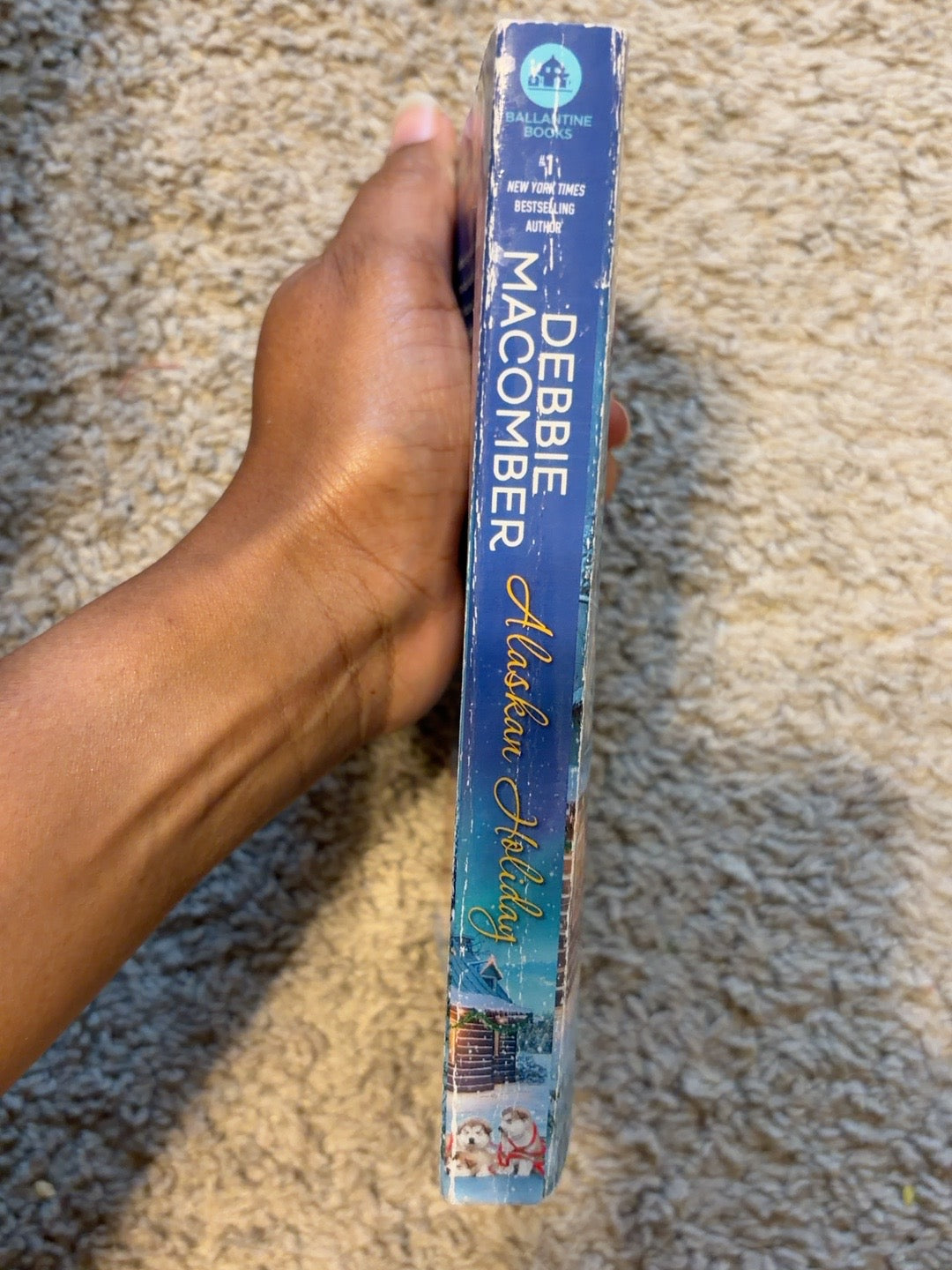 Alaskan Holiday by Debbie Macomber — actual used copy, condition detail
