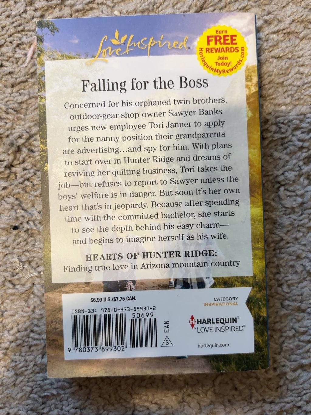 The Nanny Bargain by Glynna Kaye — actual used copy, back cover