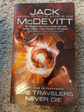 Time Travelers Never Die by Jack McDevitt — actual used copy, front cover