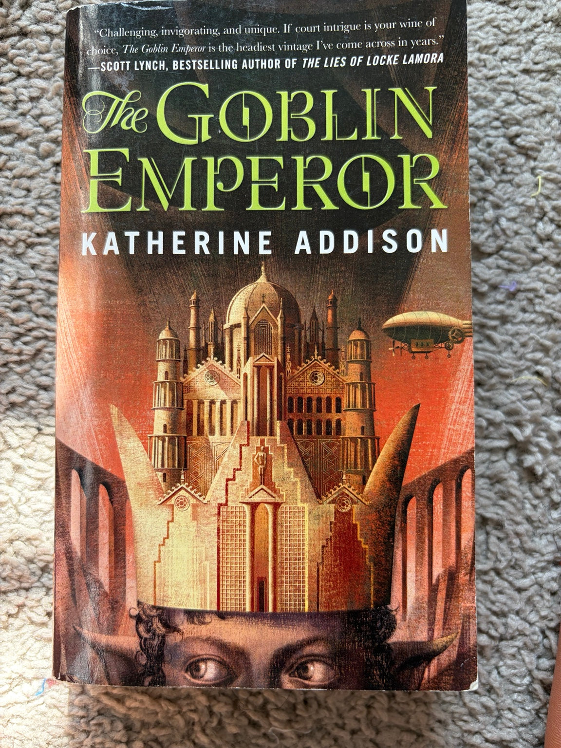The Goblin Emperor by Katherine Addison — actual used copy, front cover