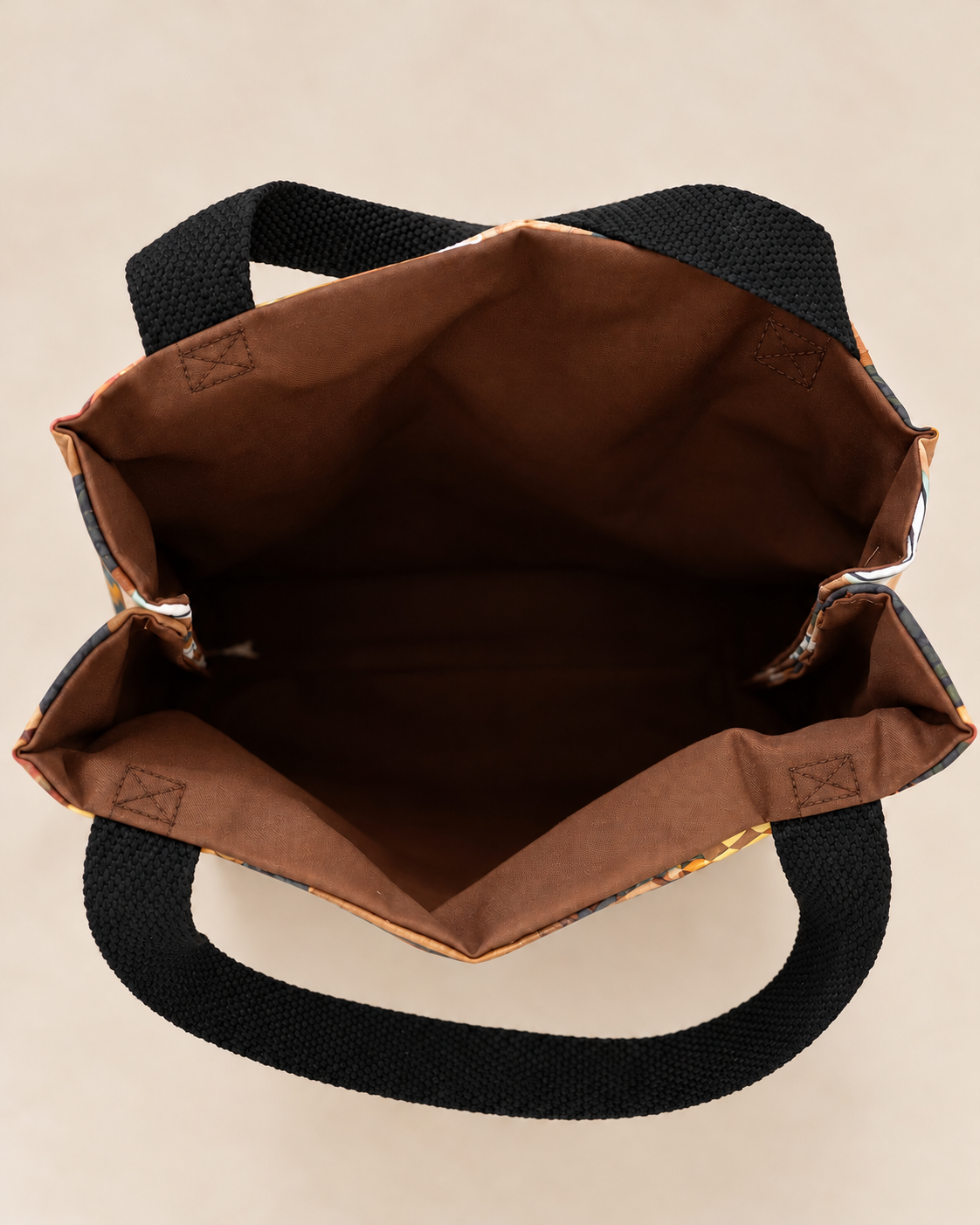 Coffeehouse Cups Market Tote, interior view