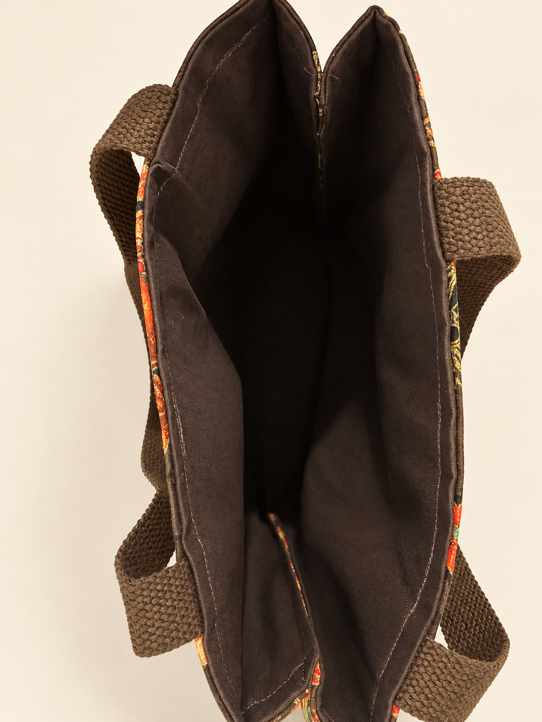 Midnight Pumpkin Harvest Tote, interior view