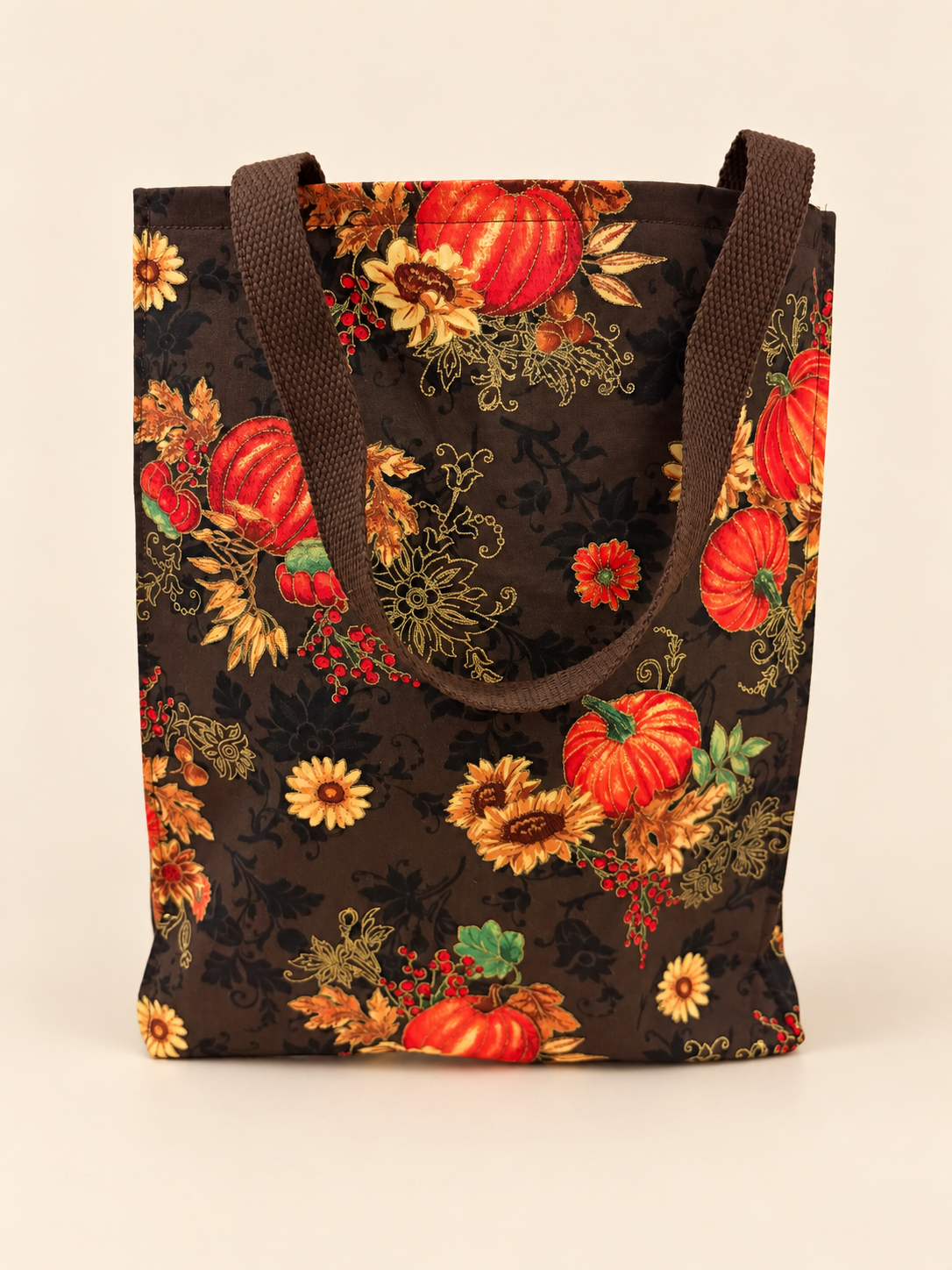 Midnight Pumpkin Harvest Tote, reverse view