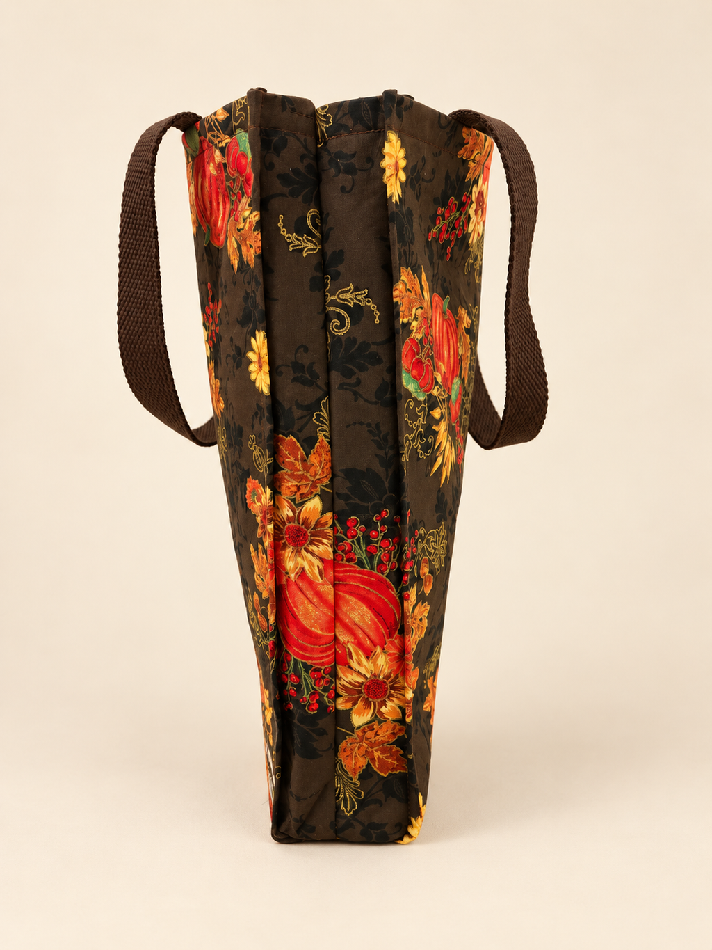 Midnight Pumpkin Harvest Tote, side view